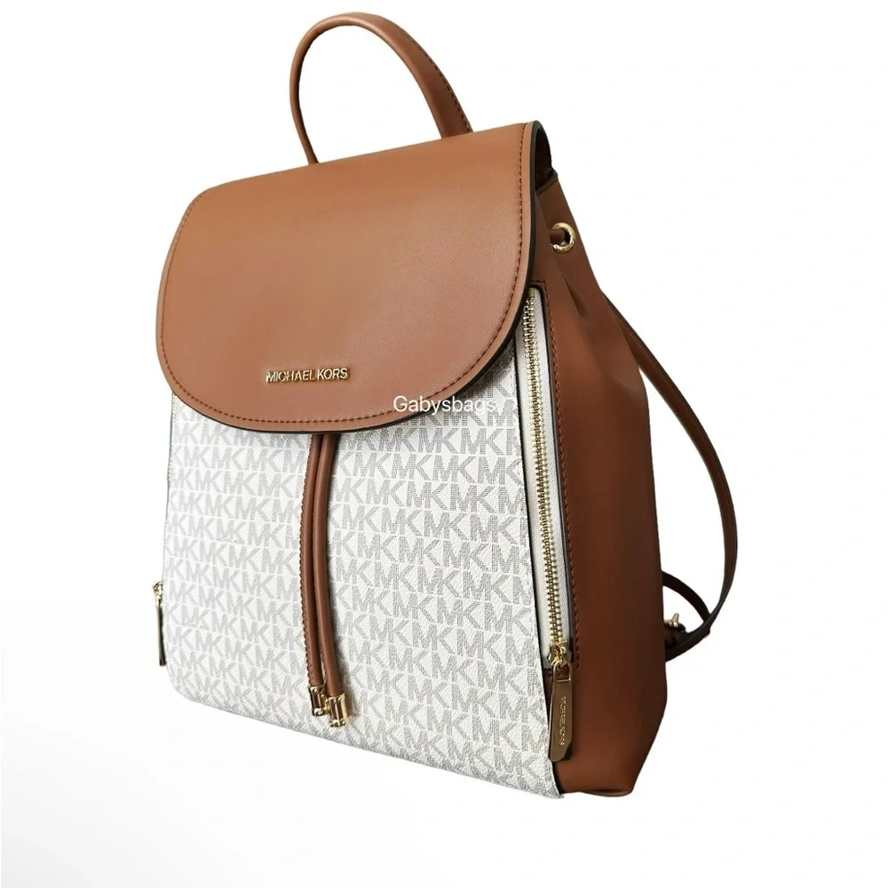 NEW! MICHAEL KORS Phoebe Medium Drawstring Backpack Vanilla